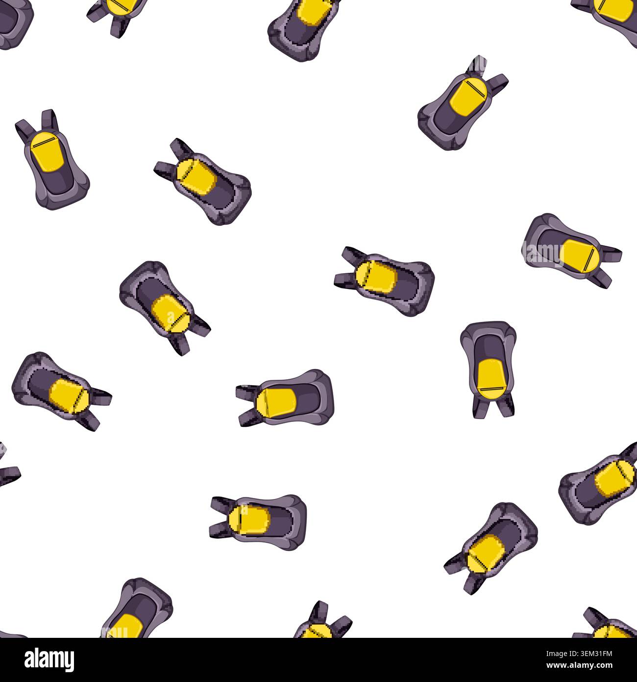 pattern adventure hiking backpack cartoon vector Stock Vector