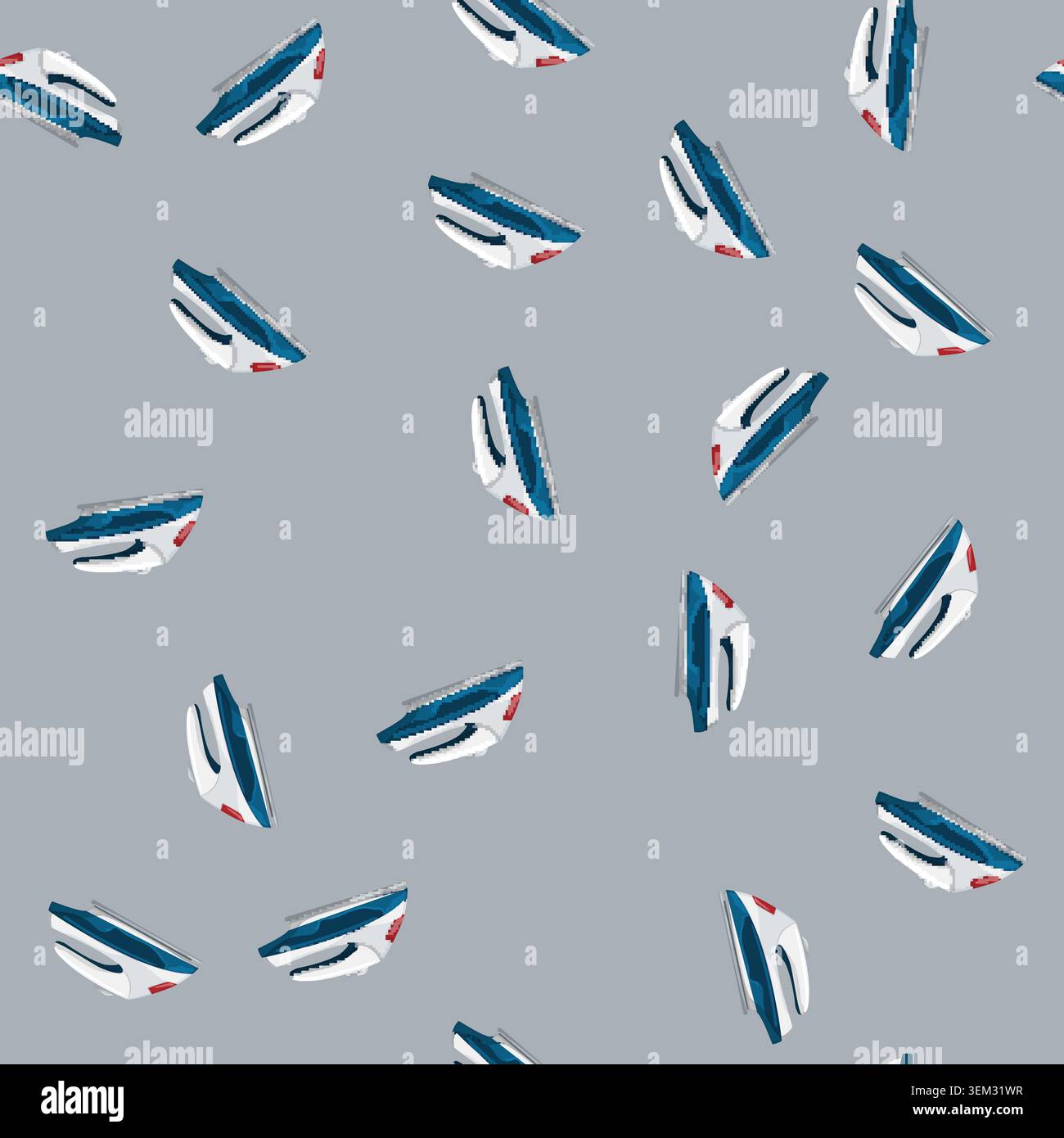 seamless pattern water iron laundry cartoon vector Stock Vector