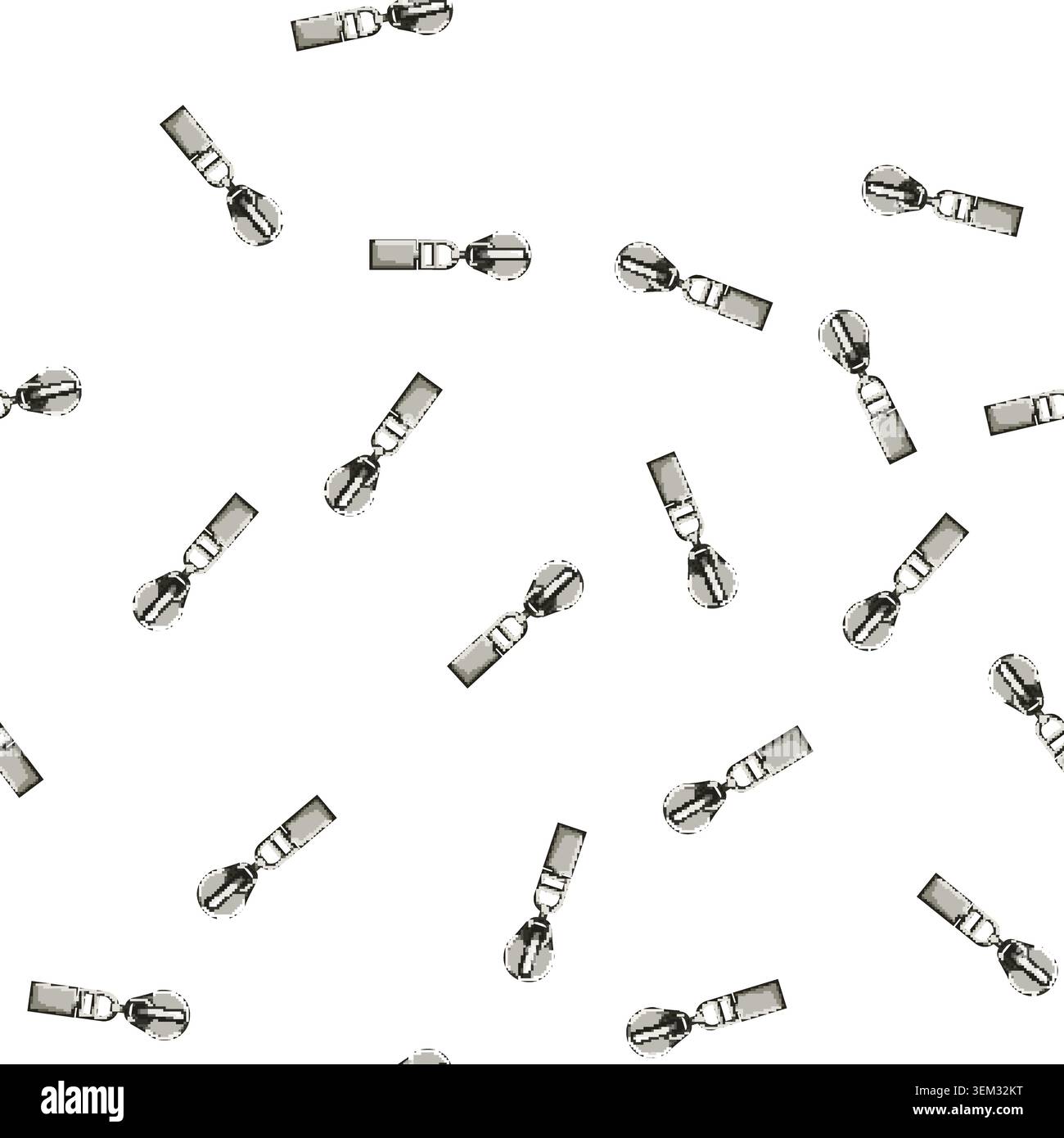 pattern accessories zipper puller cartoon vector Stock Vector