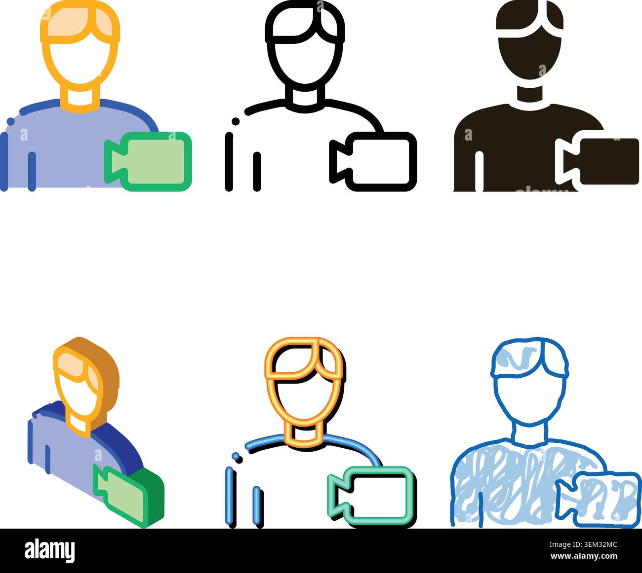 video operator human talent designs icon vector Stock Vector