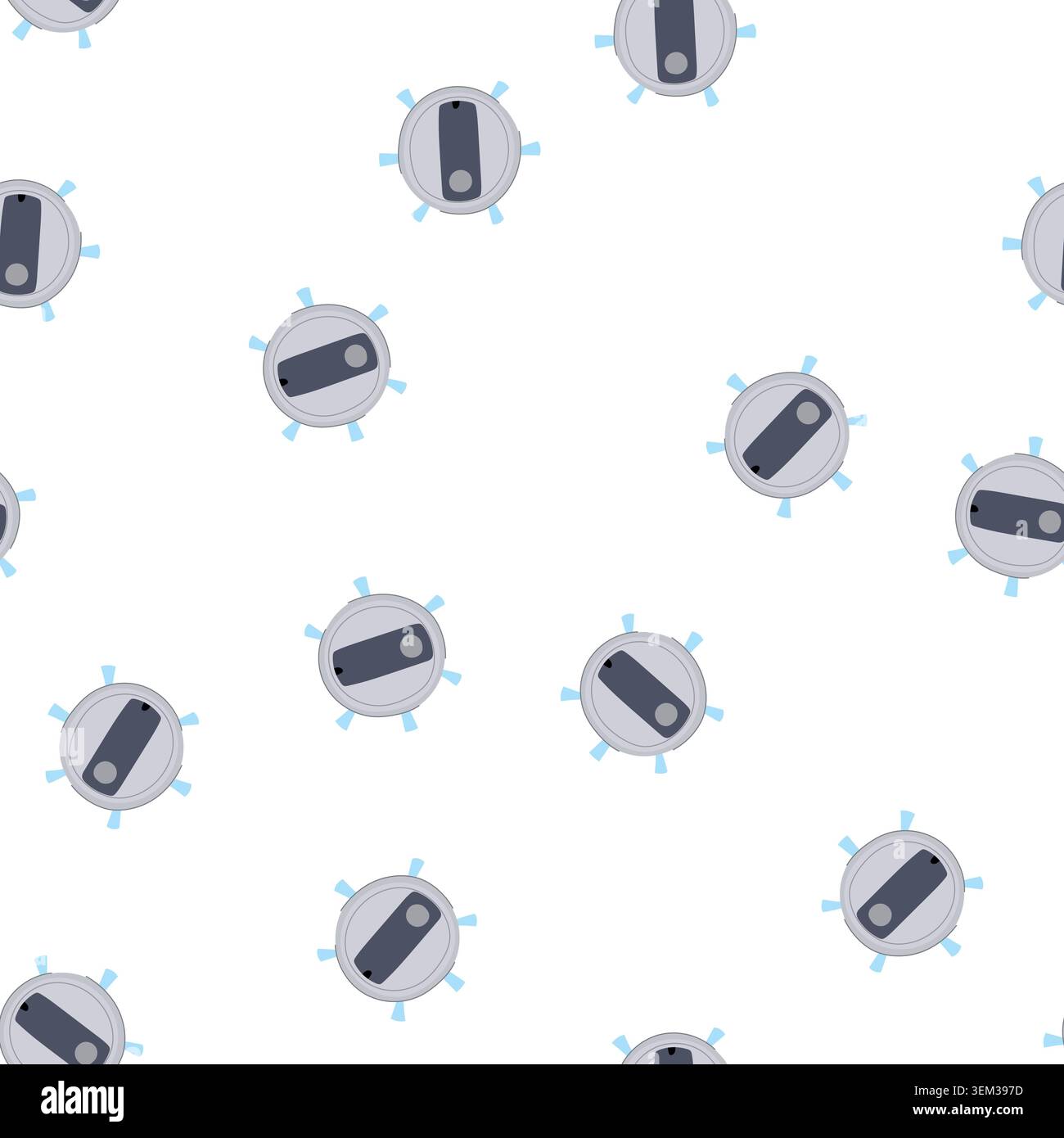 pattern hand robot vacuum cleaner cartoon vector Stock Vector