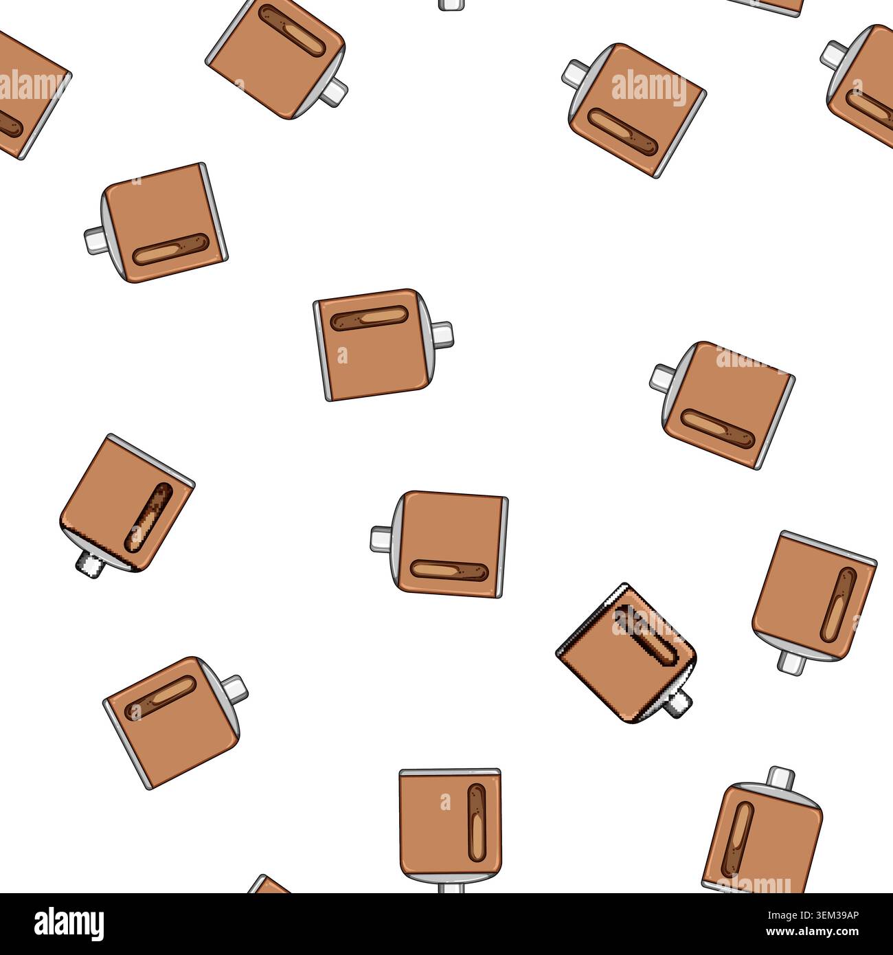 pattern hip flask alcohol cartoon vector Stock Vector