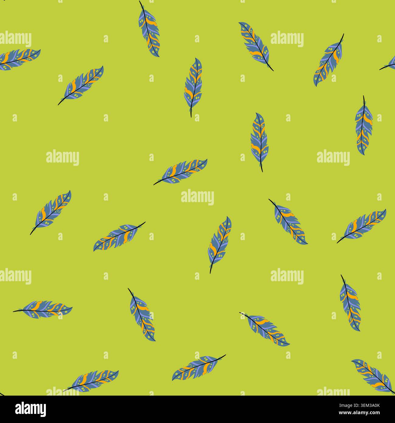 seamless pattern animal feather exotic bird cartoon vector Stock Vector