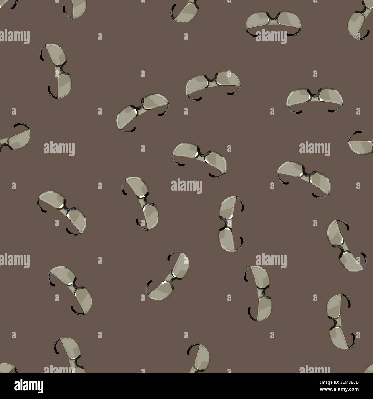 seamless pattern equipment safety glasses cartoon vector Stock Vector