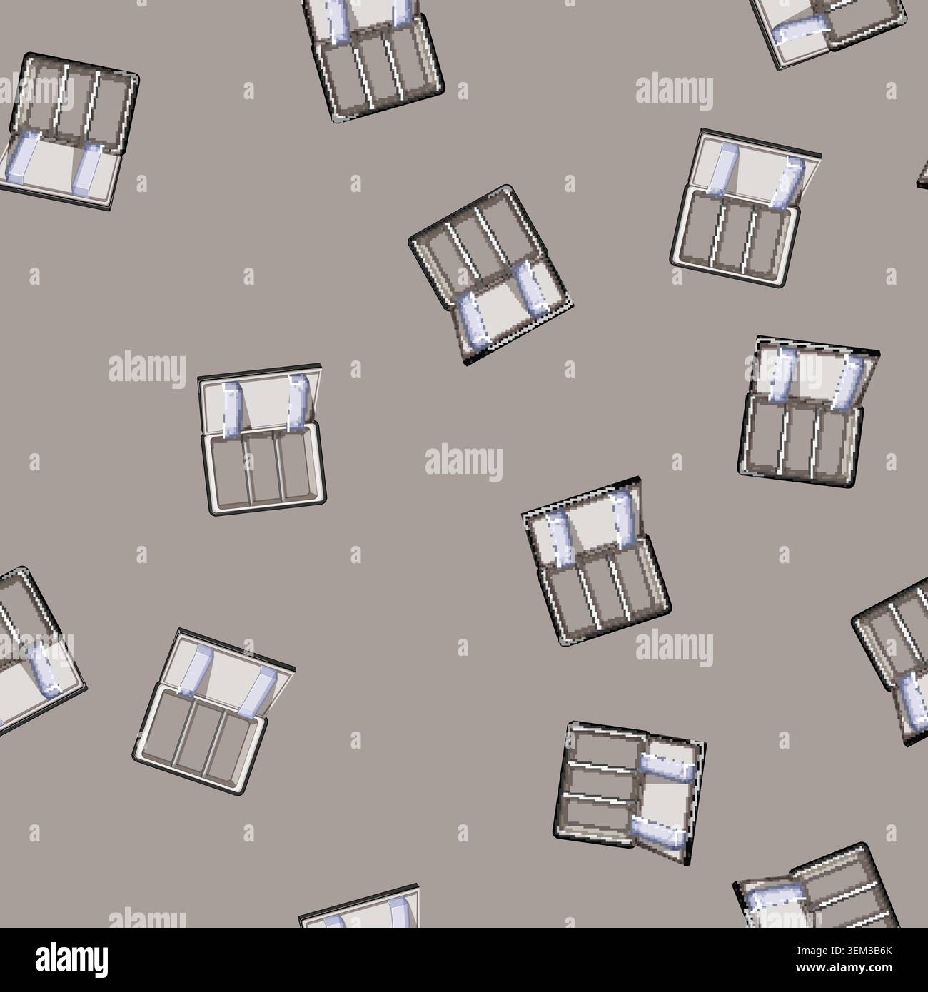 seamless pattern open fridge refrigerator cartoon vector Stock Vector