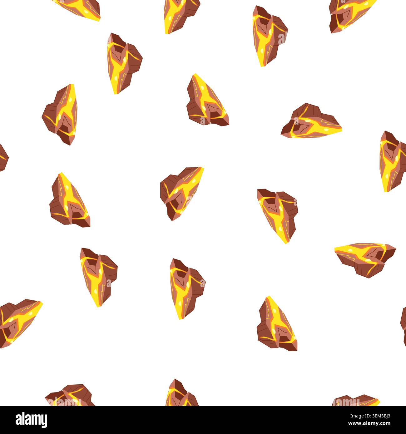 pattern magma lava platform cartoon vector Stock Vector
