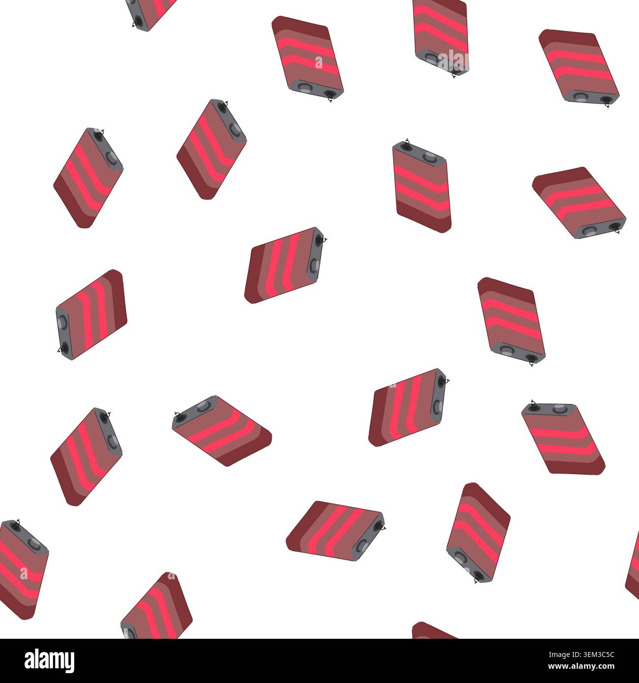 pattern electric battery energy cartoon vector Stock Vector