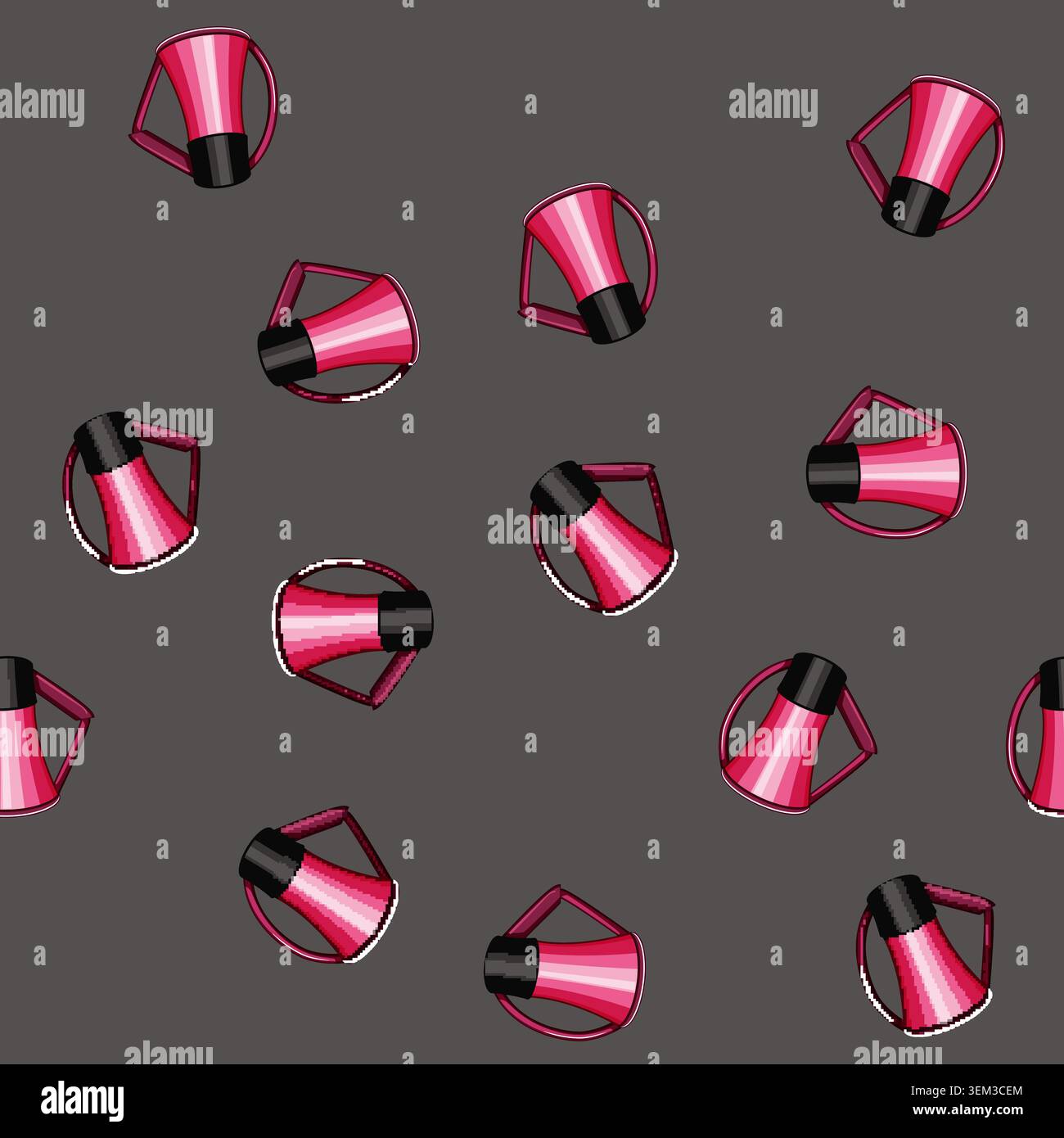 seamless pattern shout megaphone speaker cartoon vector Stock Vector