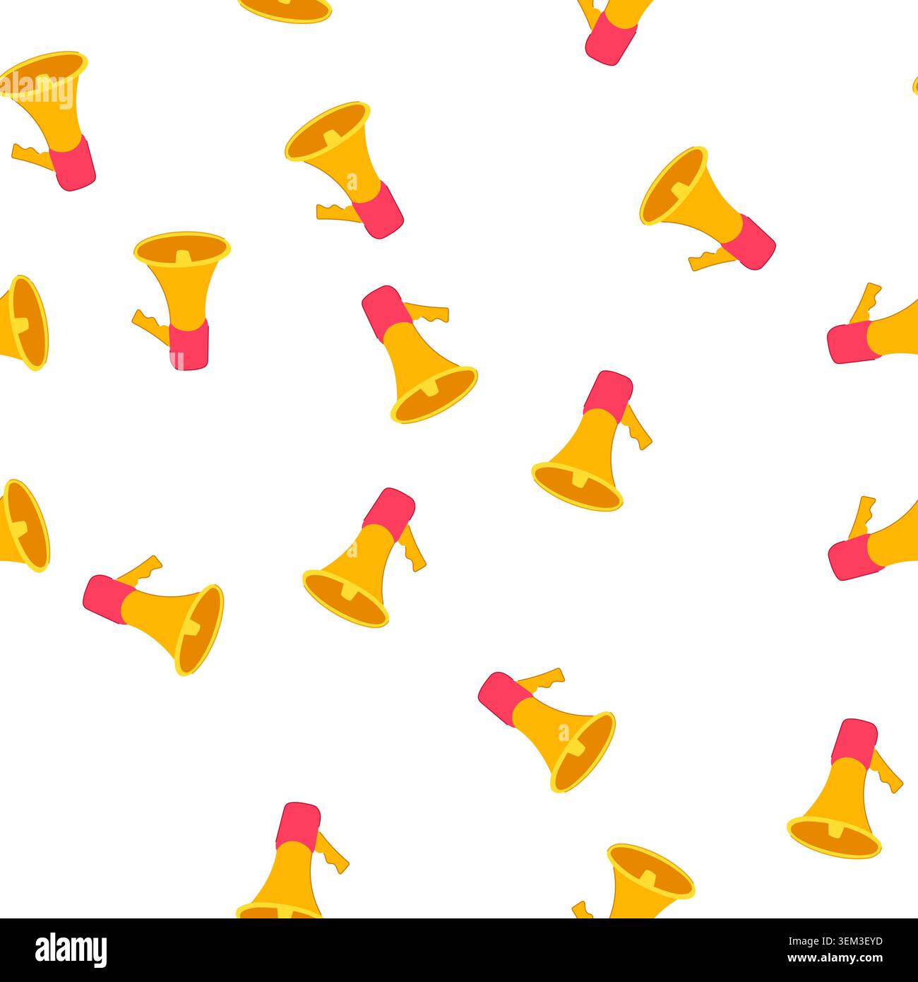 pattern shout megaphone cartoon vector Stock Vector