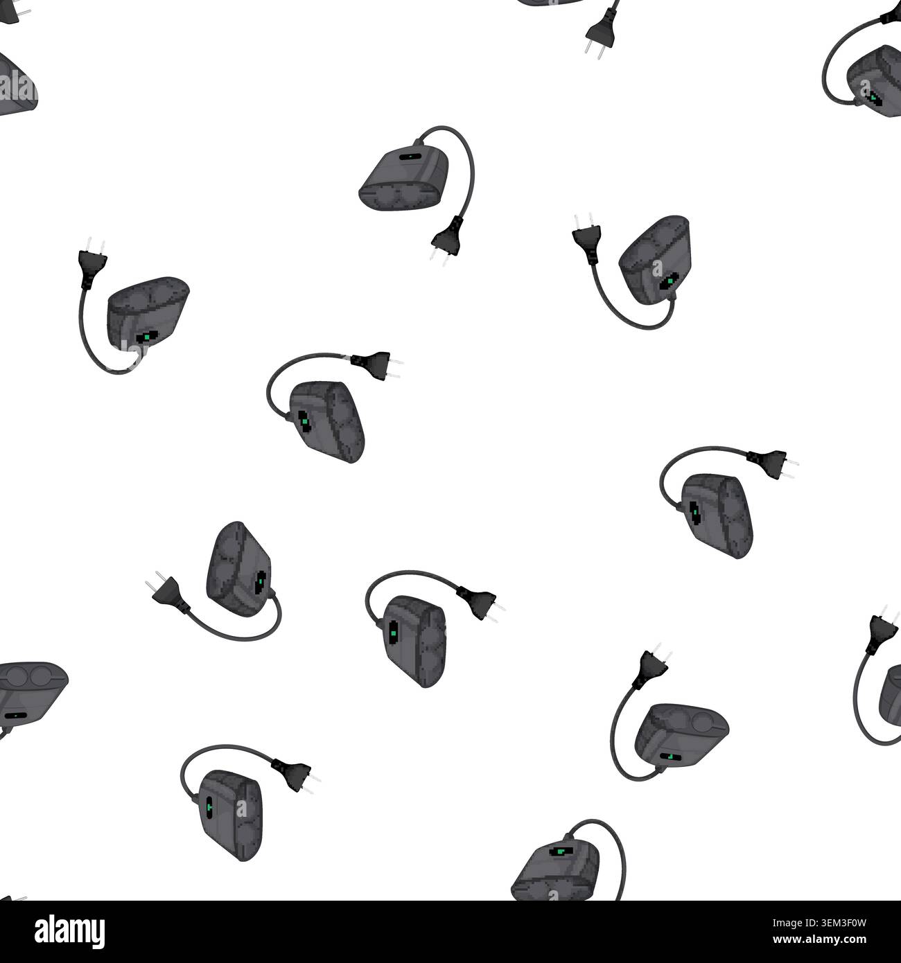 pattern wall smar plug cartoon vector Stock Vector