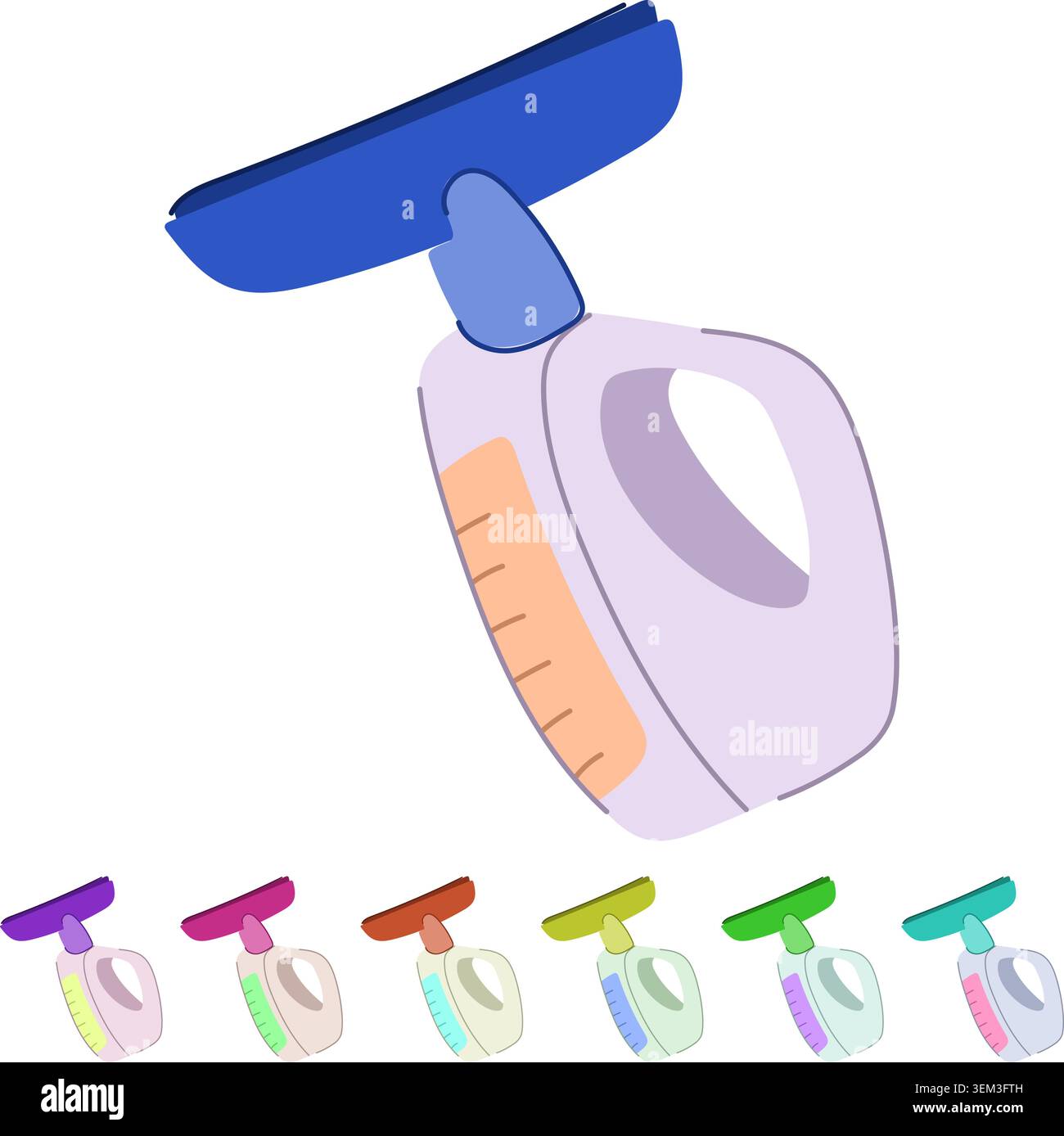 cleaner window glass cleaning vector cartoon graphic Stock Vector