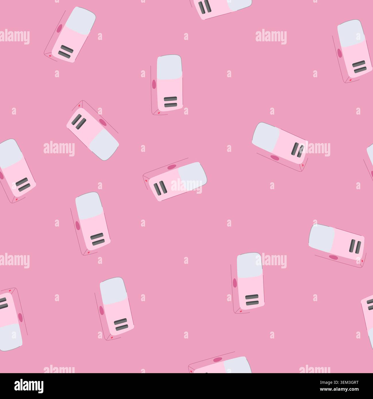 seamless pattern battery power bank cartoon vector Stock Vector