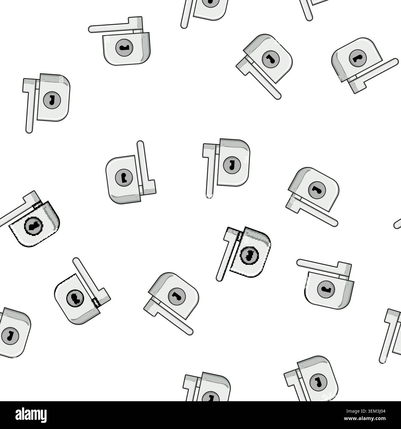 pattern Window lock security mechanism preventing unauthorized access Stock Vector