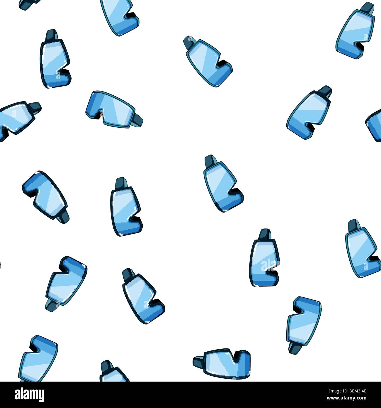 pattern snow goggles ski cartoon vector Stock Vector