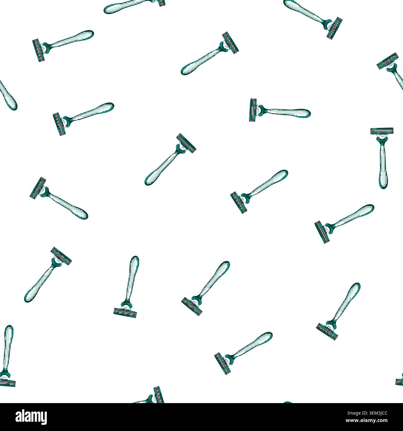pattern beard shaver cartoon vector Stock Vector