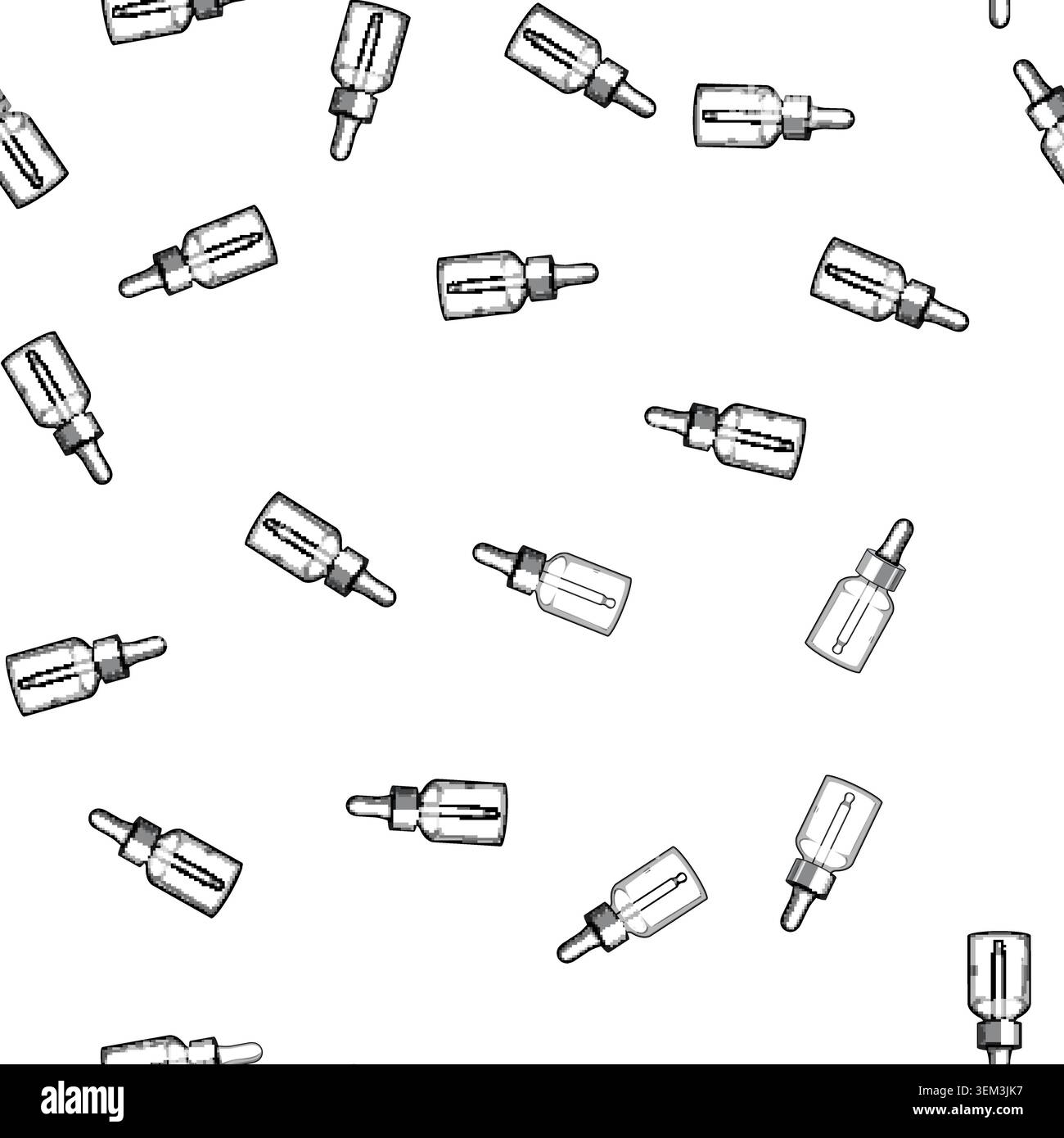 pattern Dropper bottle holding cosmetic or medical liquid Stock Vector