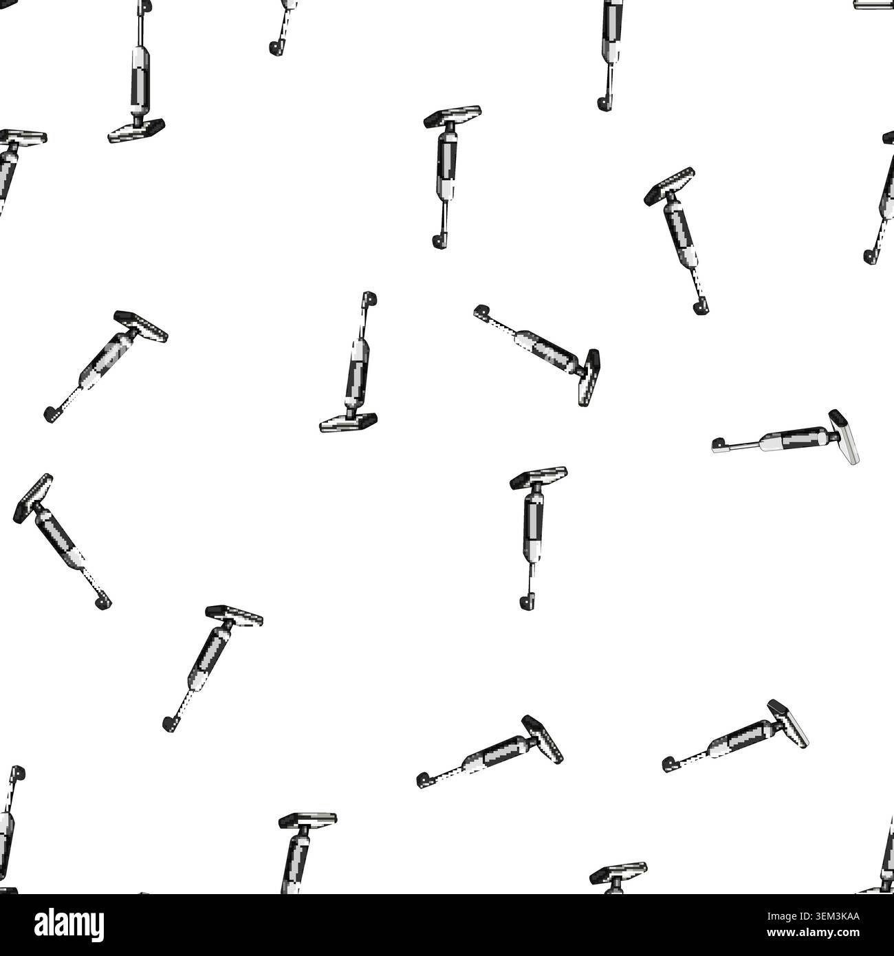 pattern modern manual vacuum cleaner cartoon vector Stock Vector