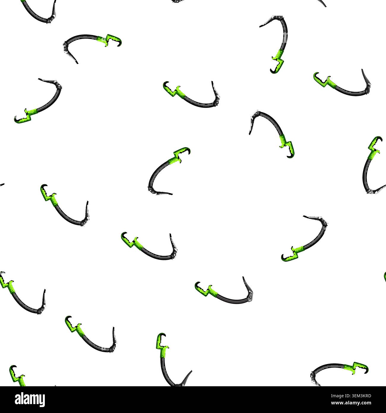 pattern danger piolet ice tool cartoon vector Stock Vector