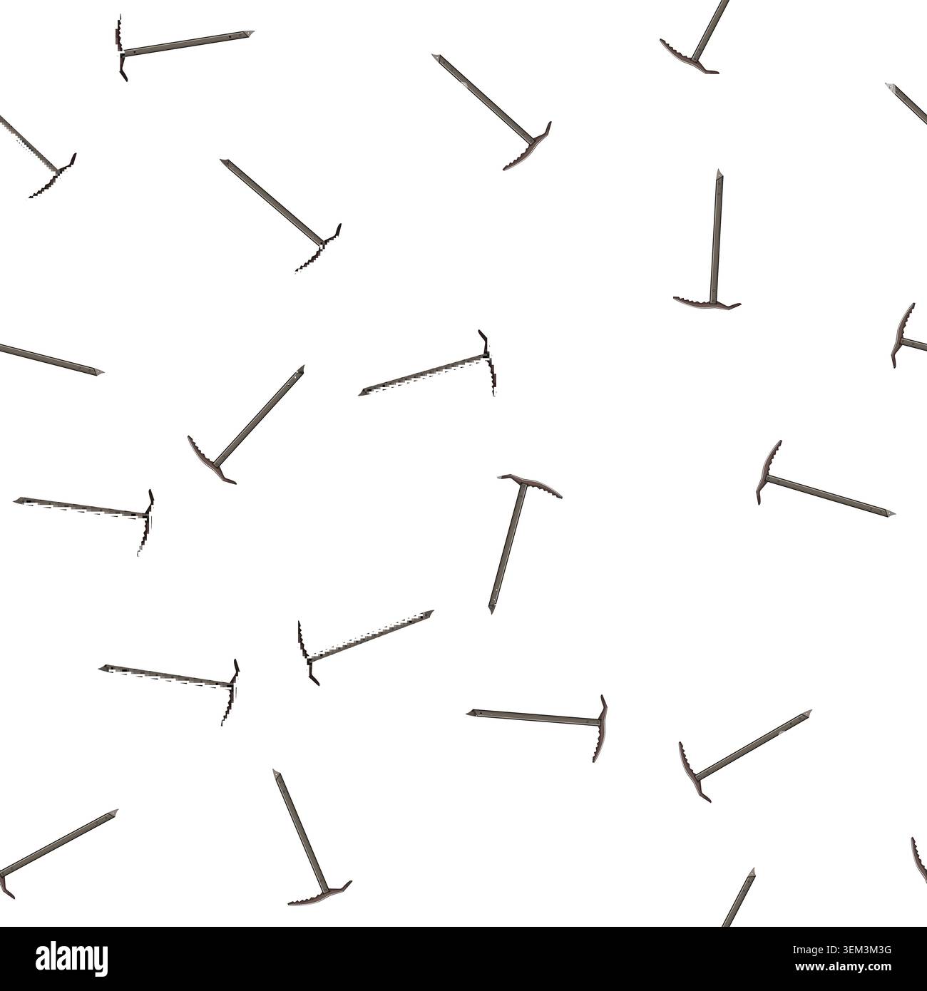pattern tool ice axe cartoon vector Stock Vector