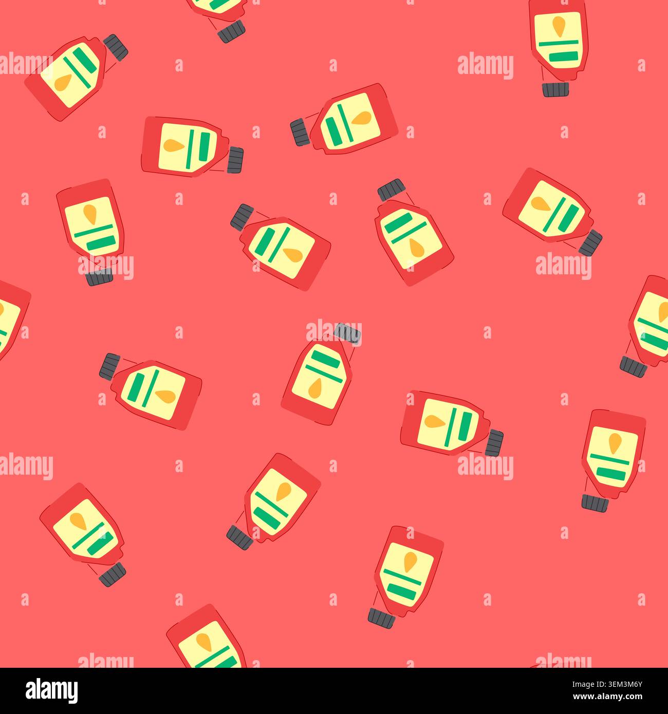 seamless pattern lubricant motor oil cartoon vector Stock Vector