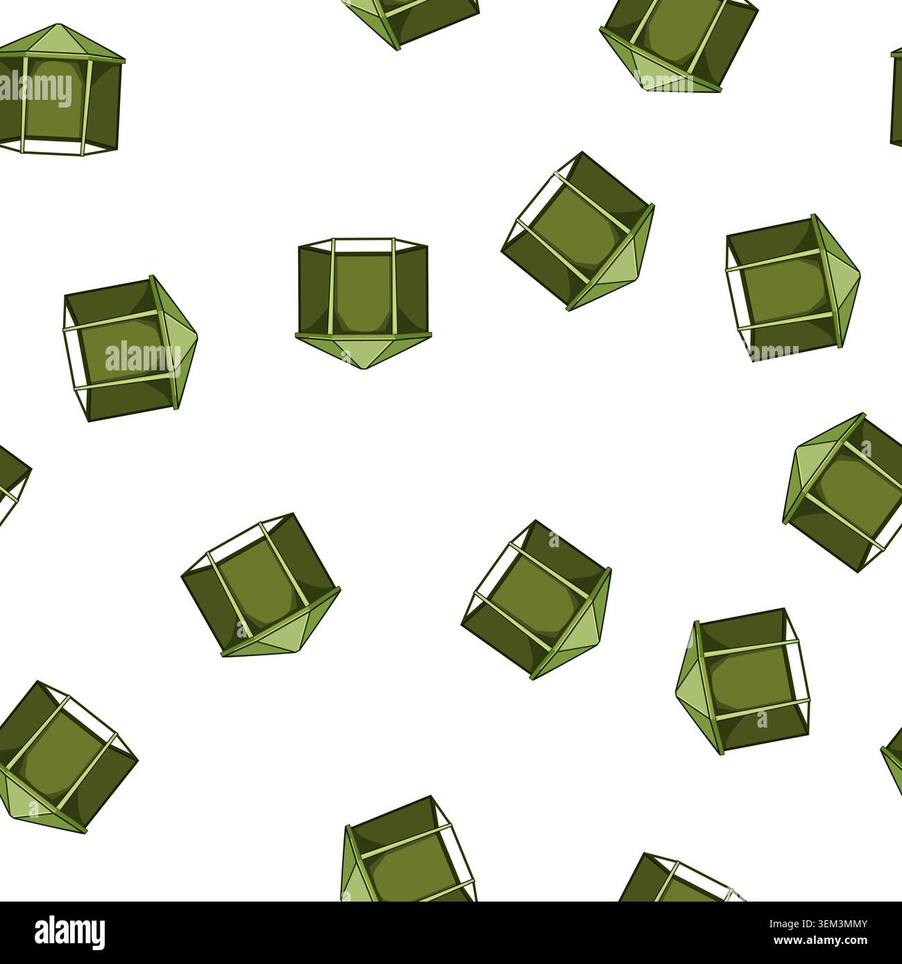 pattern park tent garden cartoon vector Stock Vector