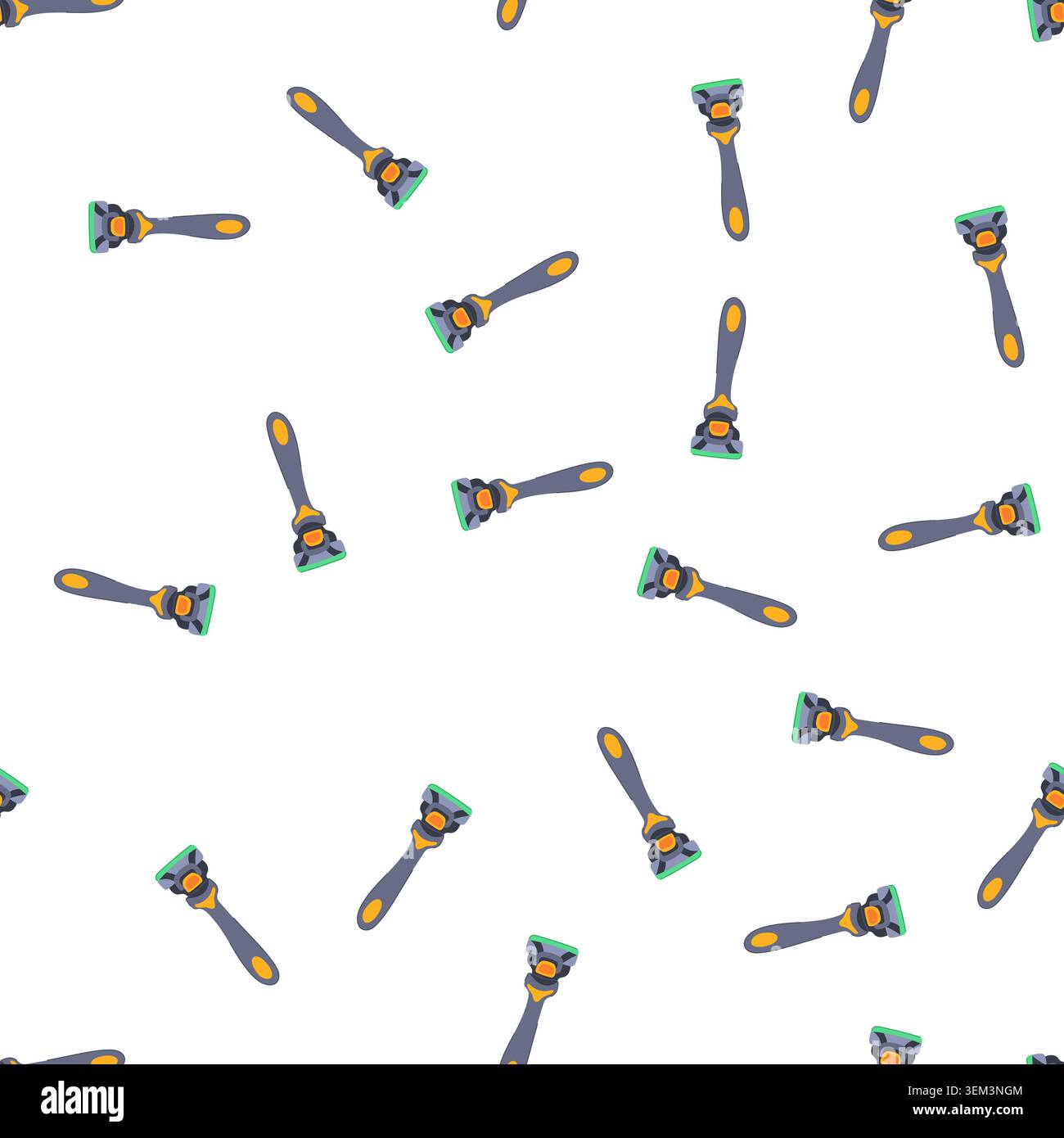 pattern blade shaver handle cartoon vector Stock Vector
