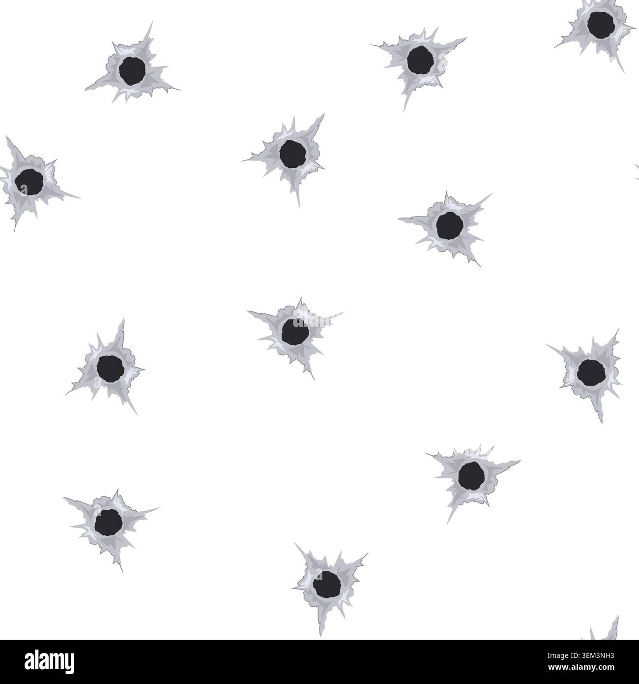 pattern crack bullet hole cartoon vector Stock Vector