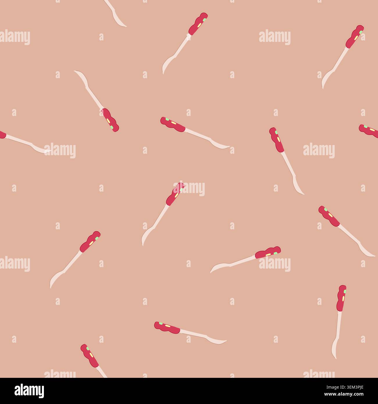 seamless pattern ergonomic smart spoon cartoon vector Stock Vector
