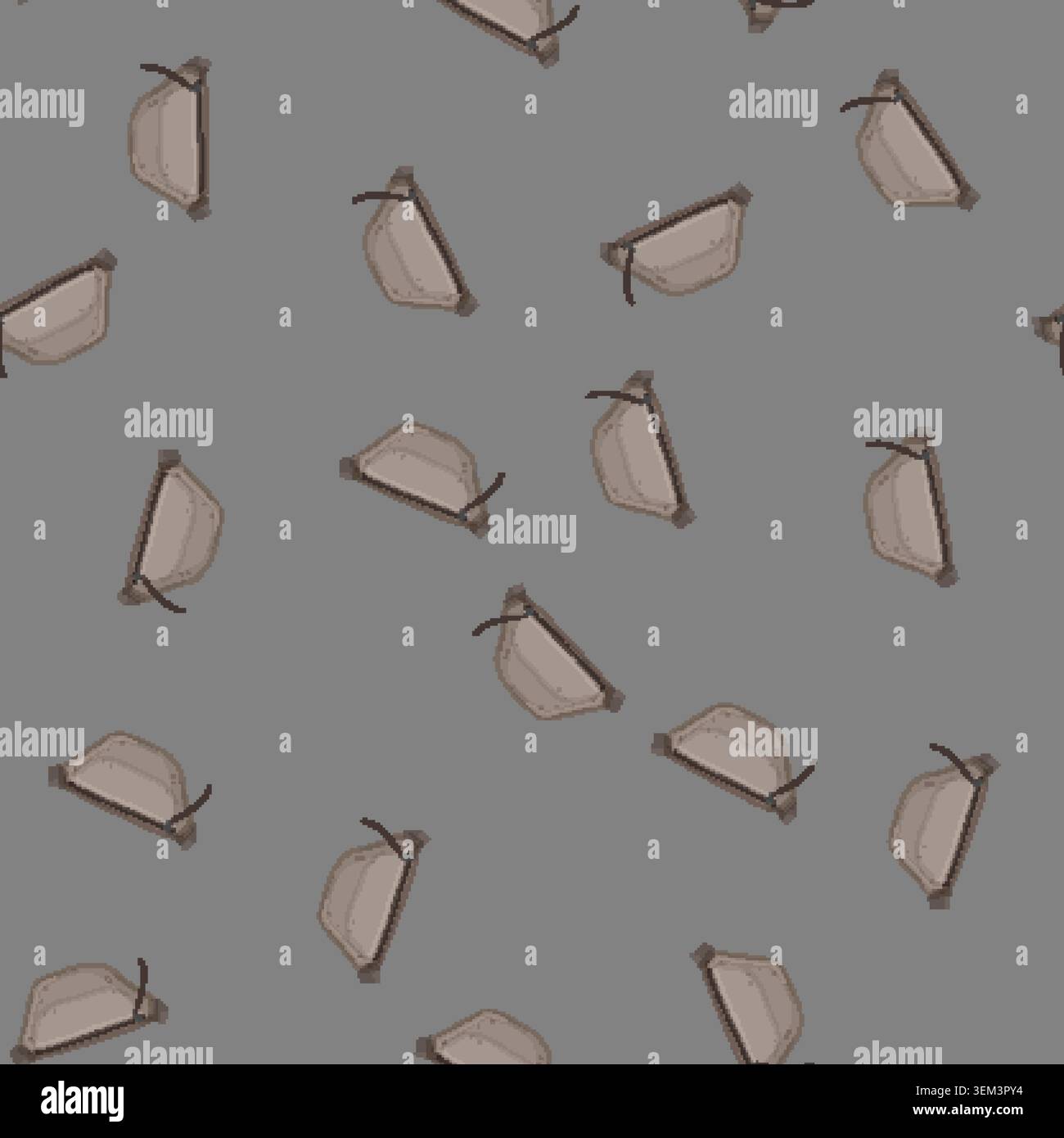 seamless pattern purse waist bag cartoon vector Stock Vector