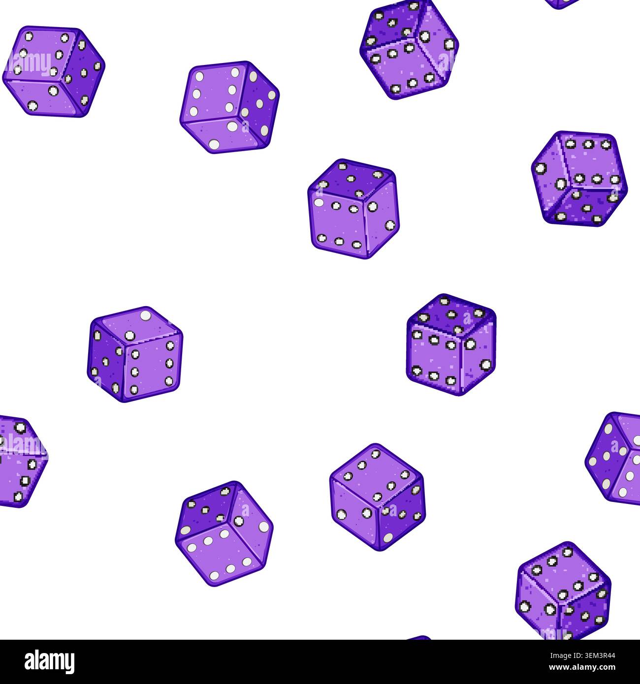 pattern die dice cartoon vector Stock Vector