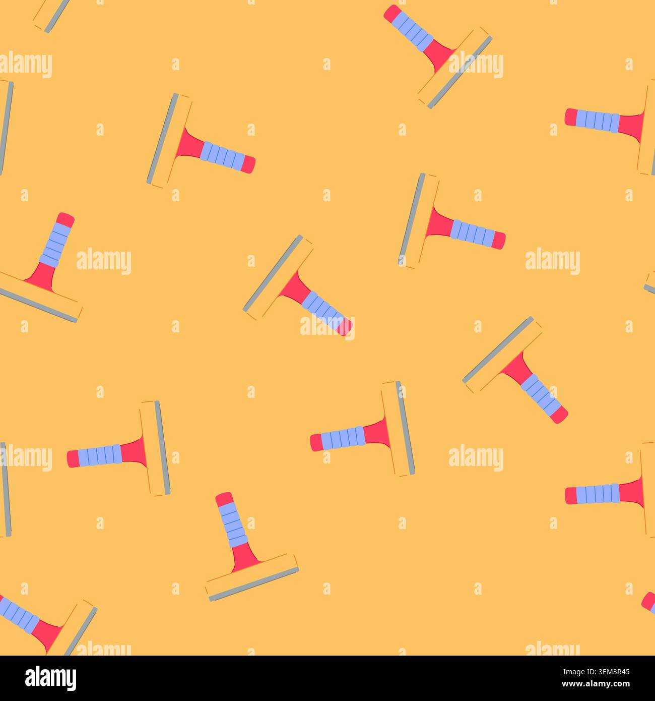 seamless pattern water squeegee glass cartoon vector Stock Vector