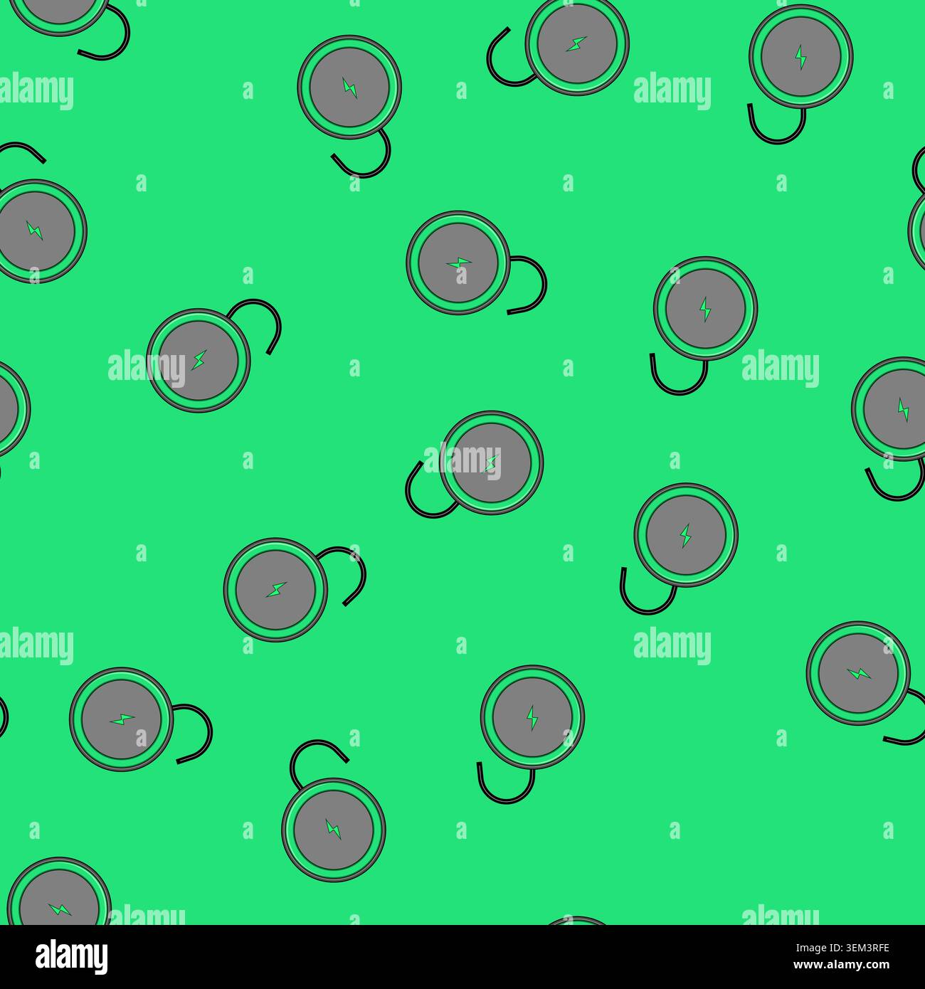 seamless pattern efficiency charging pad wireless cartoon vector Stock Vector