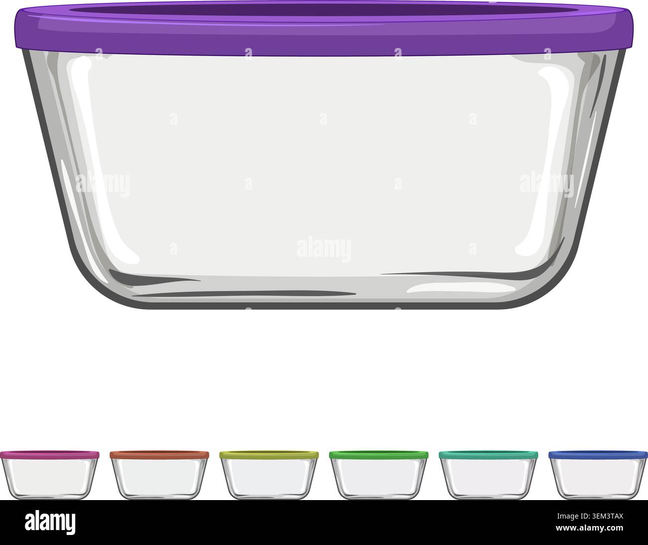 storage glass container cartoon vector graphic Stock Vector