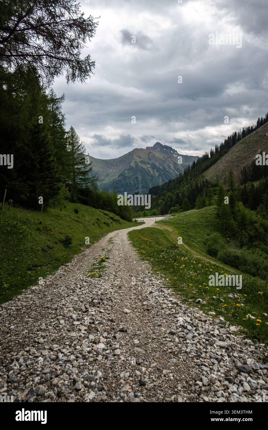 Mountain Landscape Between Präbichl Polster and Leobner Mauer in Styria Austria Stock Photo