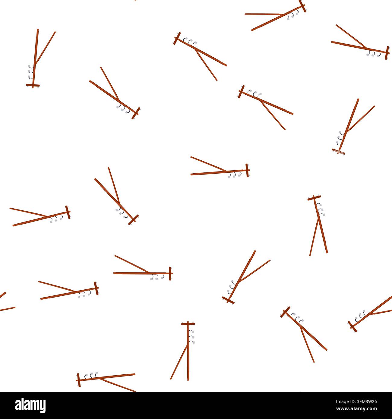pattern grid electric pylon cartoon vector Stock Vector