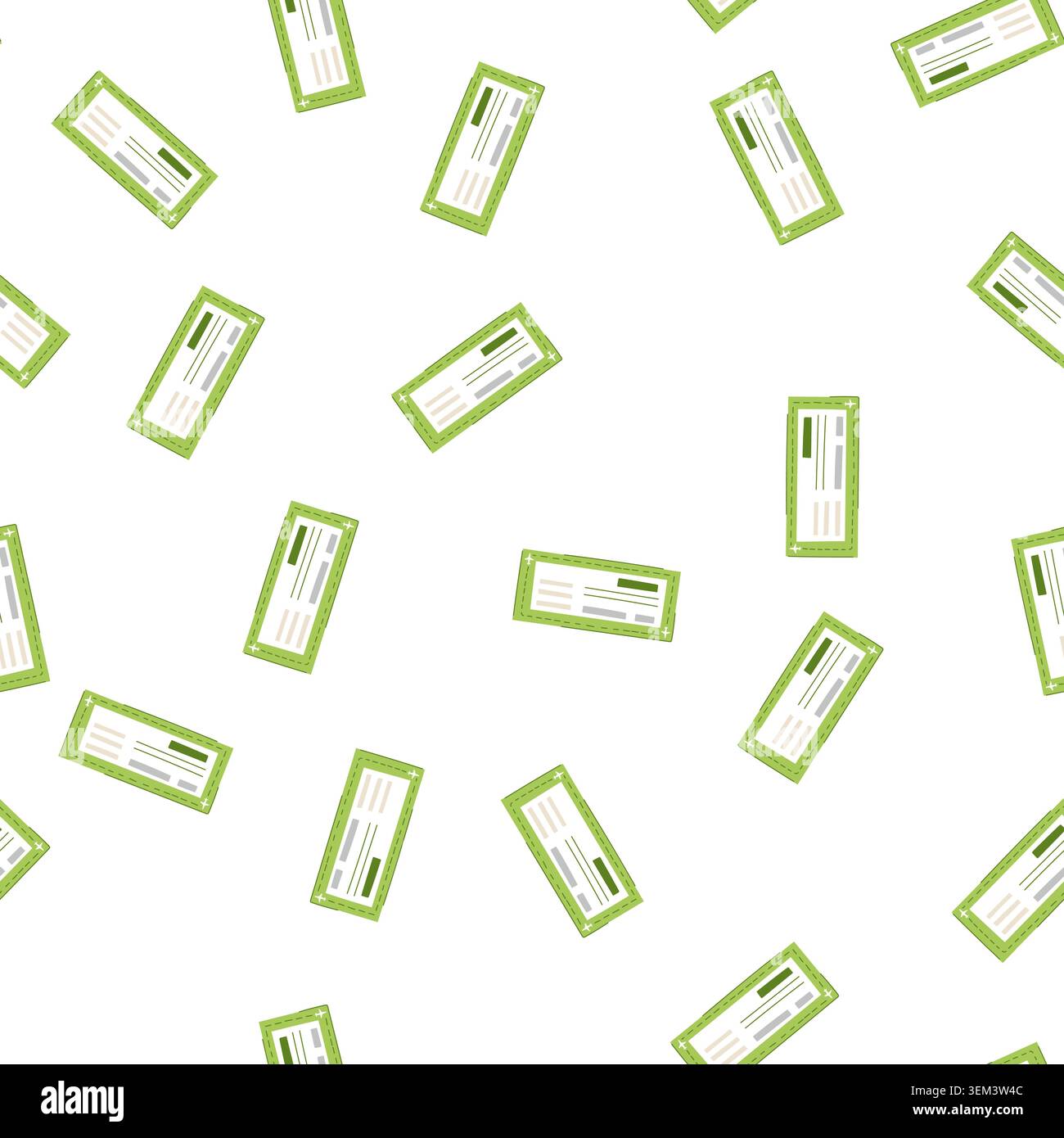 pattern flight boarding pass cartoon vector Stock Vector
