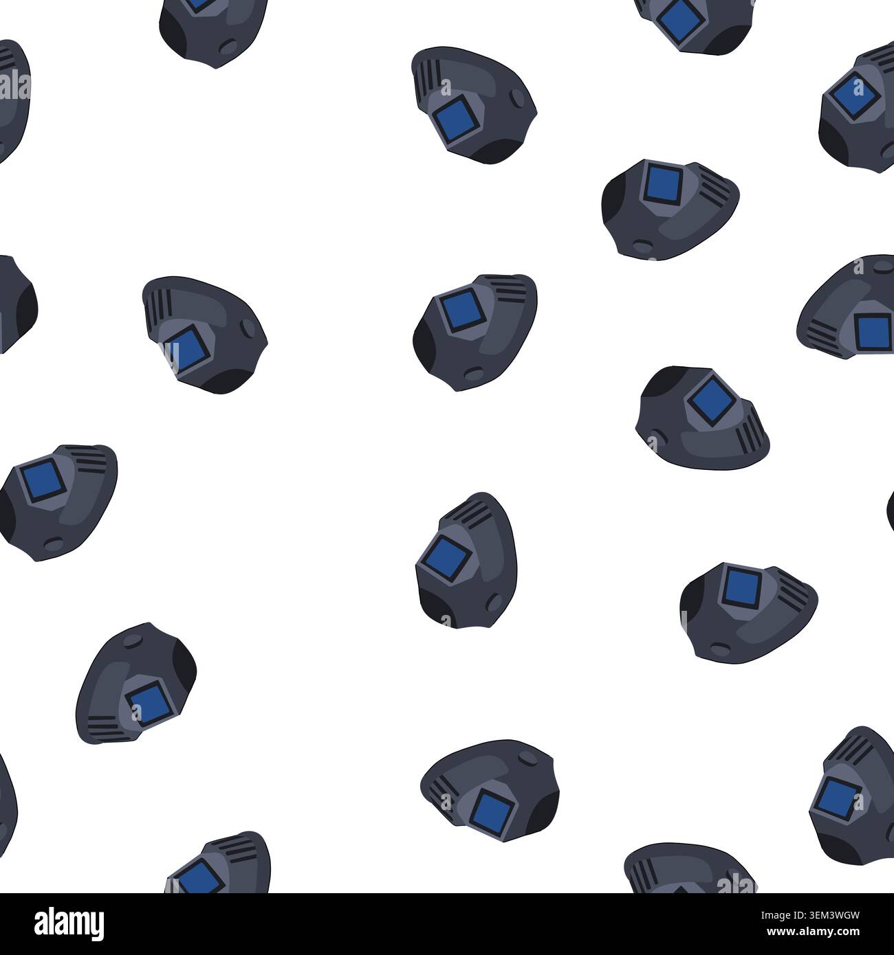 pattern metal helmet welding cartoon vector Stock Vector
