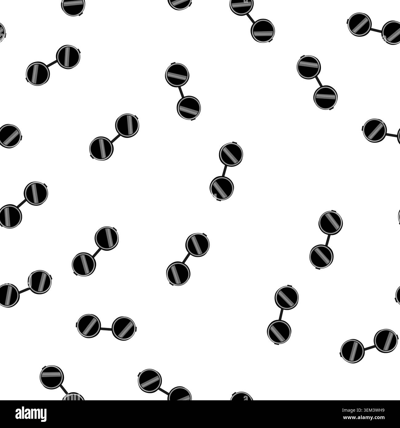 pattern Round welding glasses protecting eyes in industrial work Stock Vector