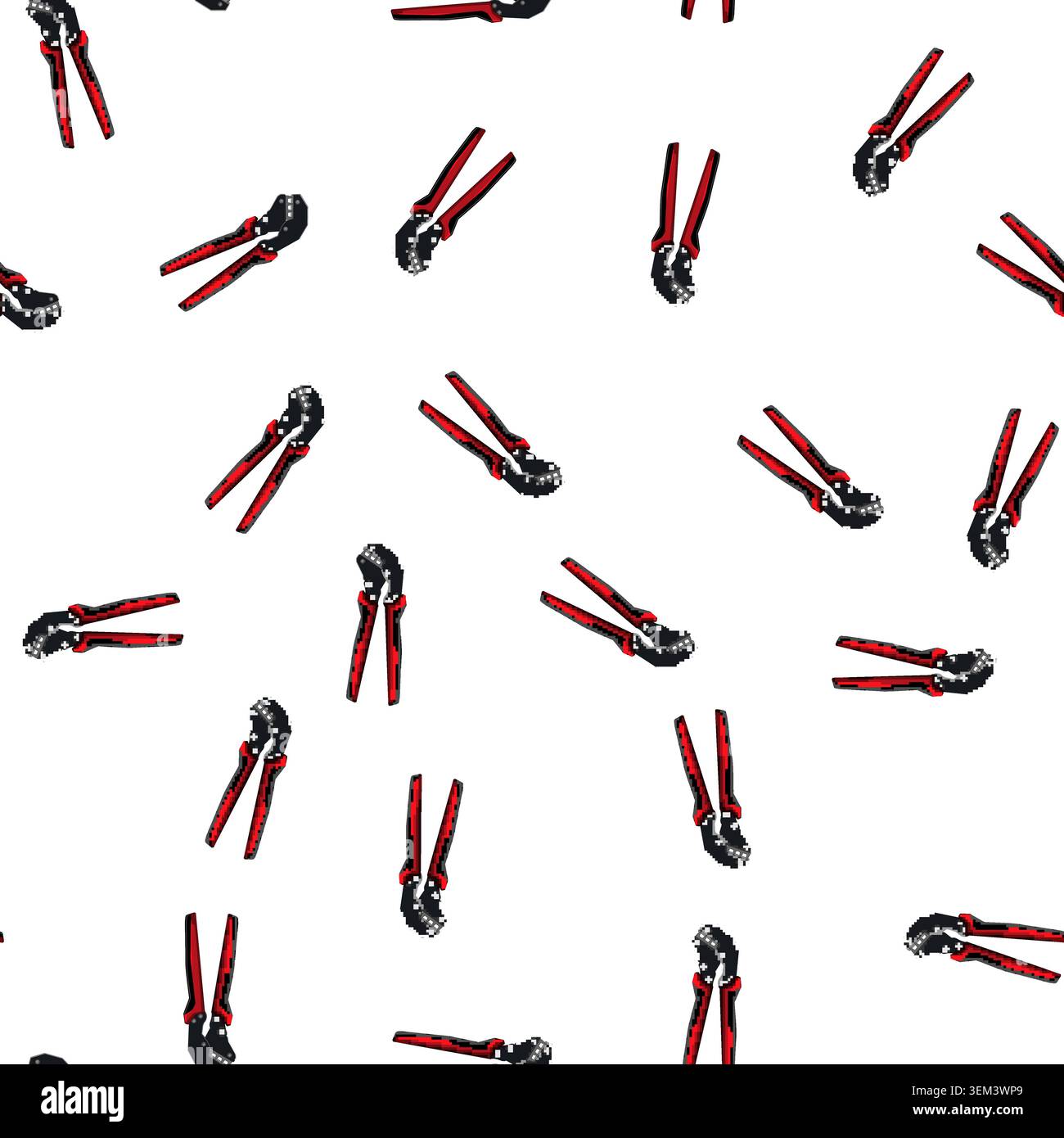 pattern pliers crimper tool cartoon vector Stock Vector