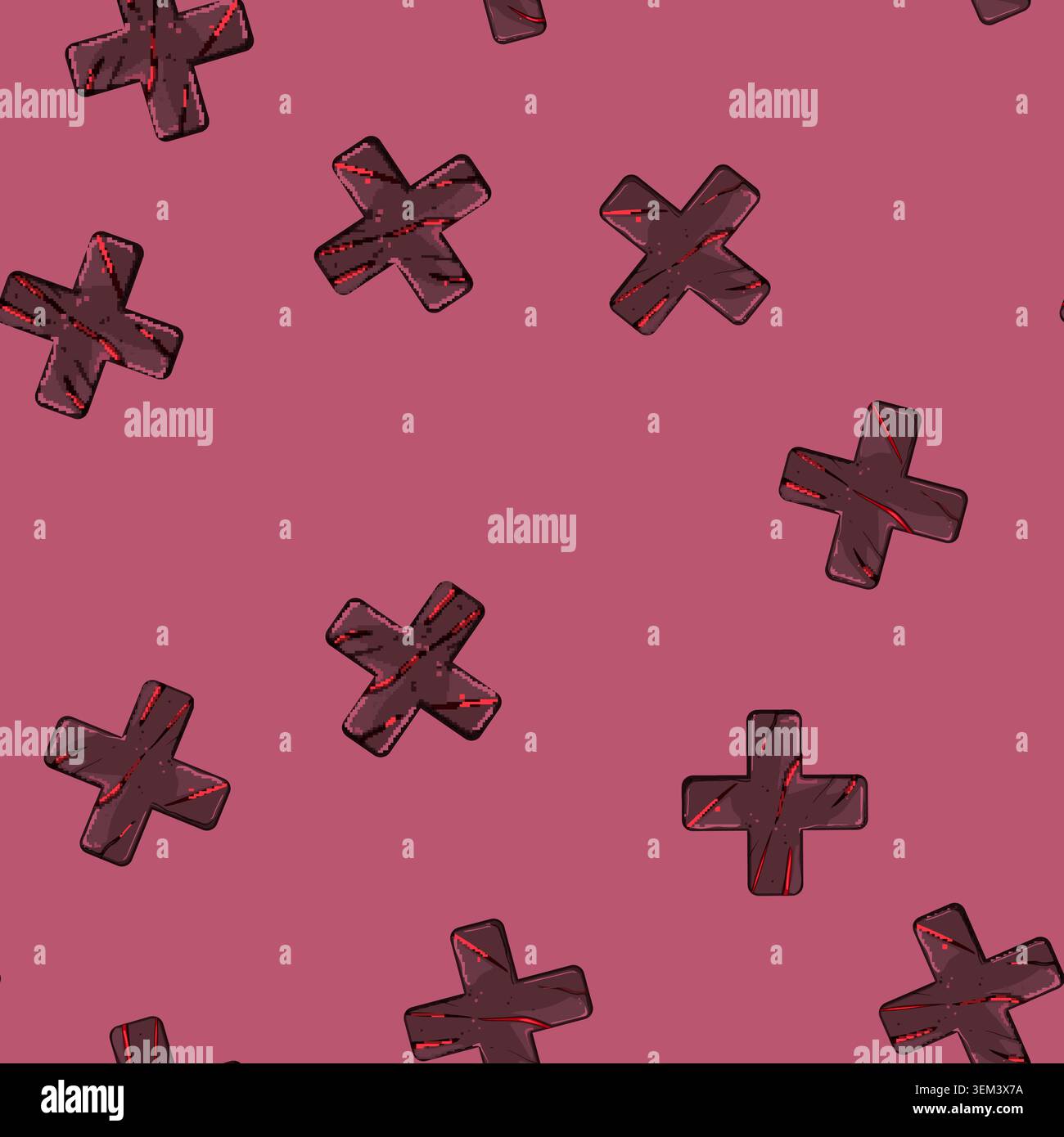seamless pattern texture lava game button cartoon vector Stock Vector