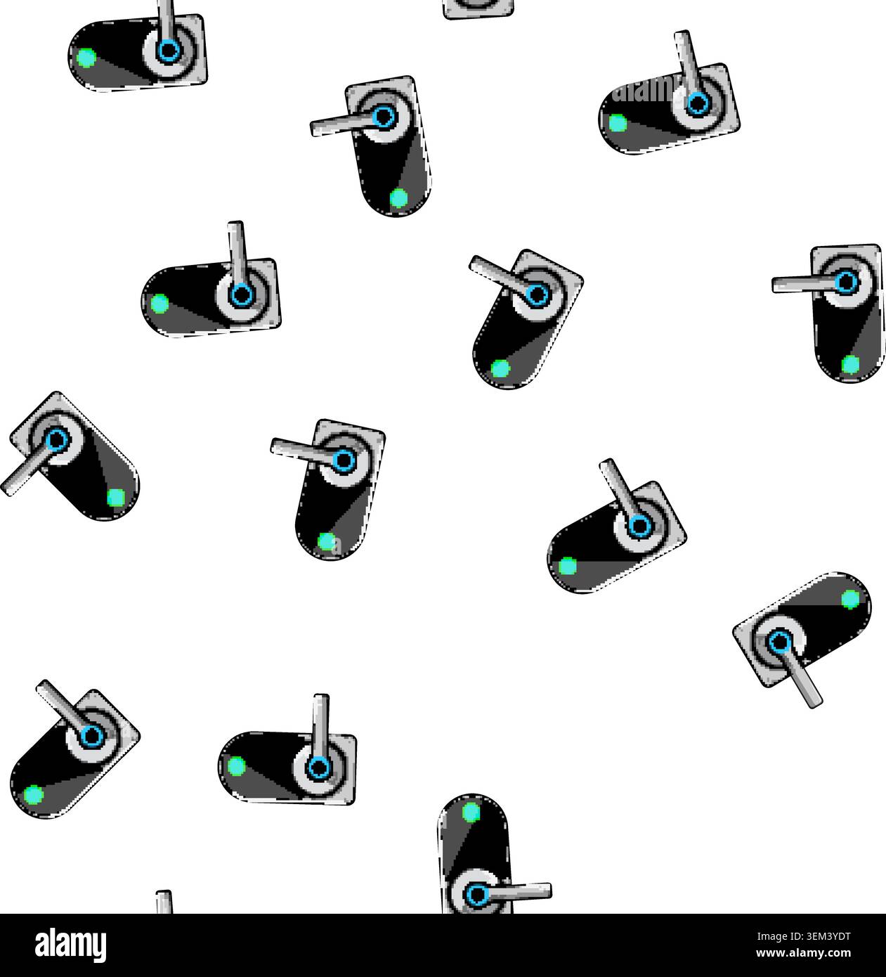 pattern access fingerprint door lock cartoon vector Stock Vector