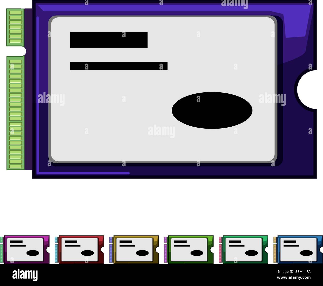 hardware ssd storage cartoon vector graphic Stock Vector