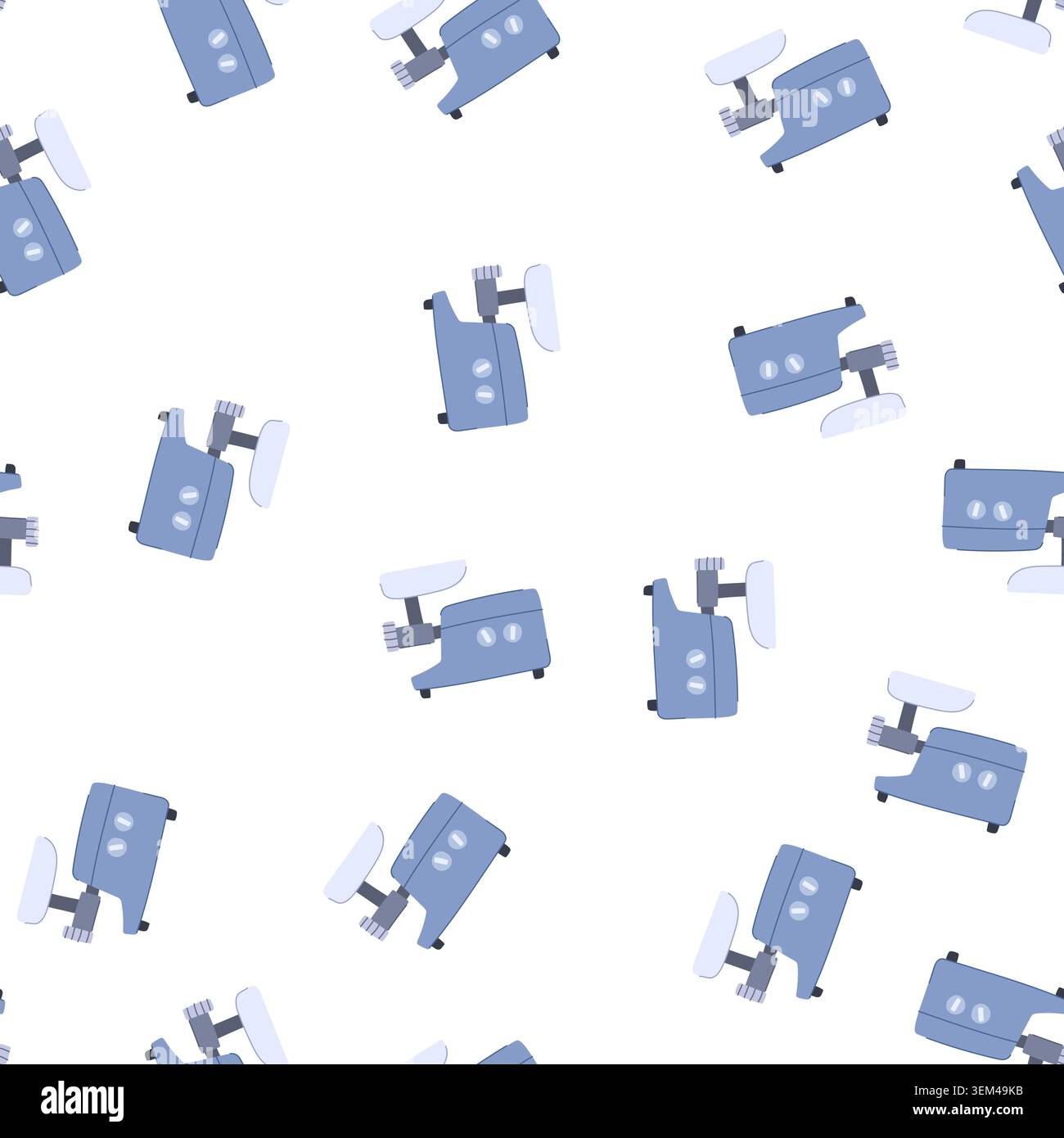 pattern cooking meat grinder cartoon vector Stock Vector