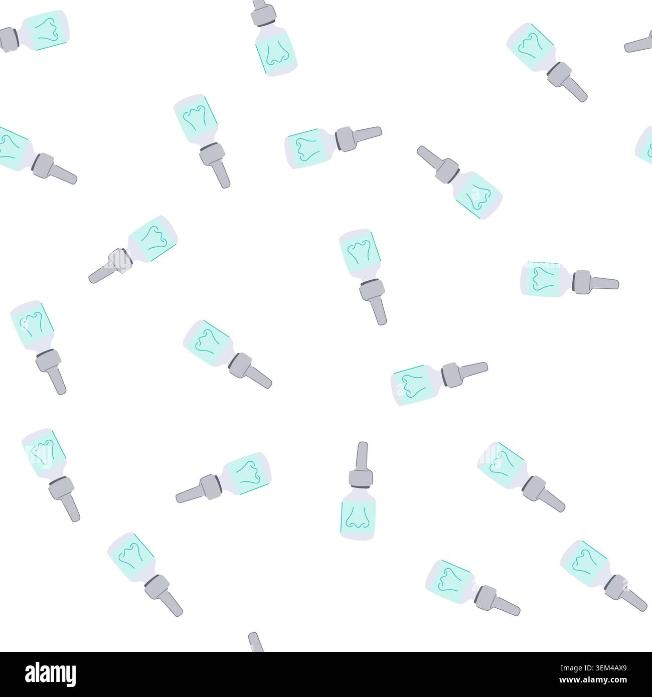 pattern sinus nasal spray bottle cartoon vector Stock Vector