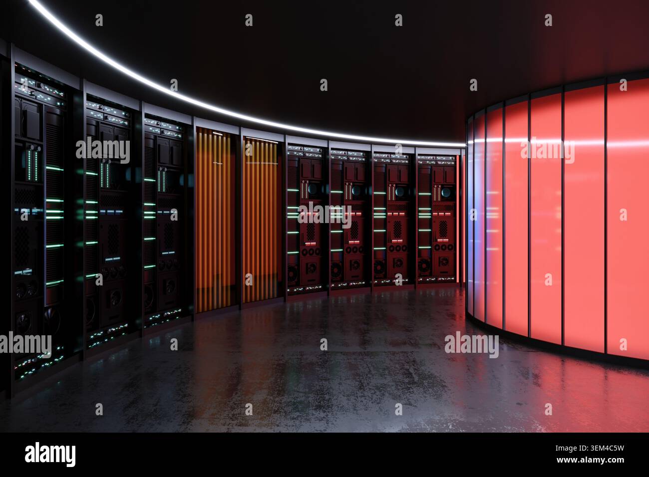 Concept interior of data center server Stock Photo