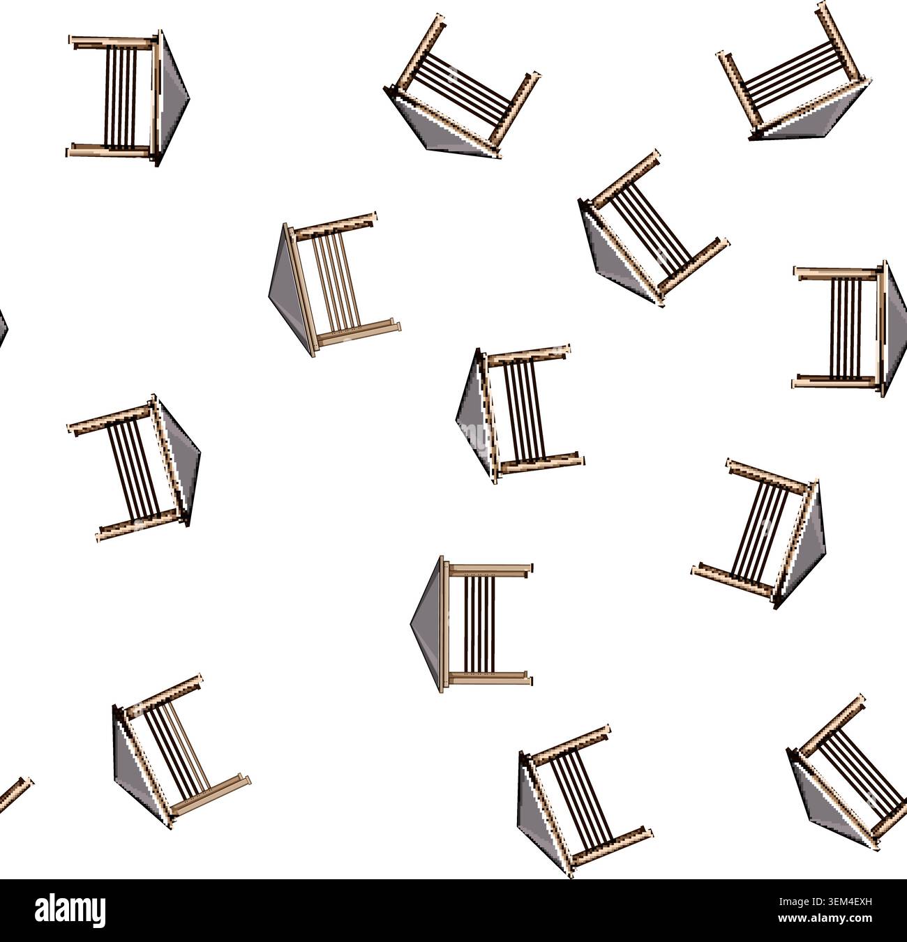 pattern building pergola patio cartoon vector Stock Vector
