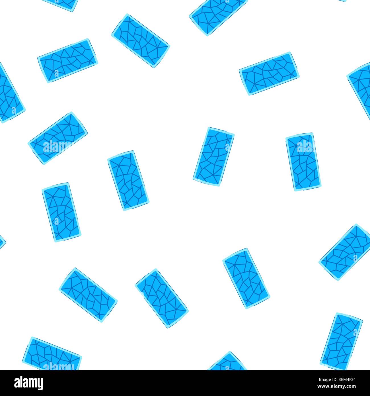 pattern square ice cube tray cartoon vector Stock Vector