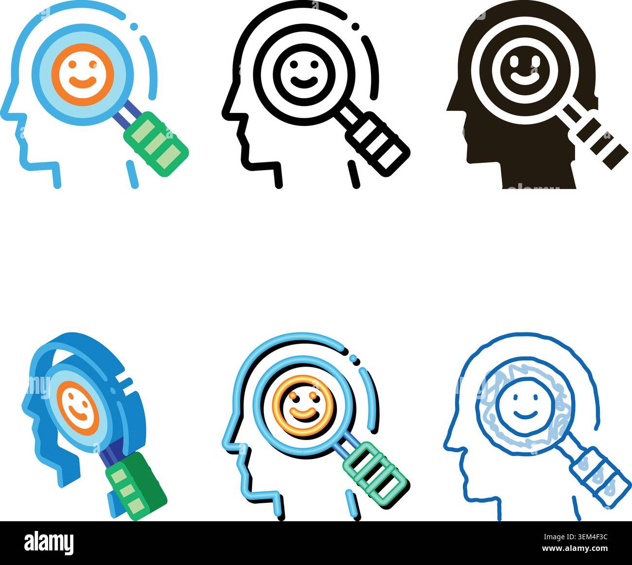 minimal optimistic way of thinking biohacking icon vector Stock Vector