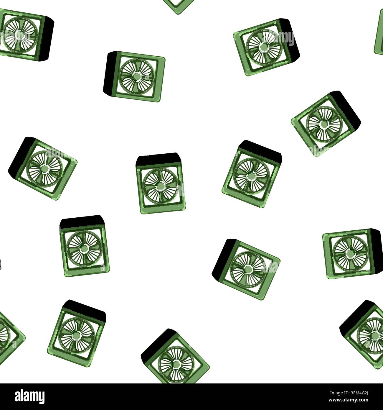 pattern wind electric fan cartoon vector Stock Vector