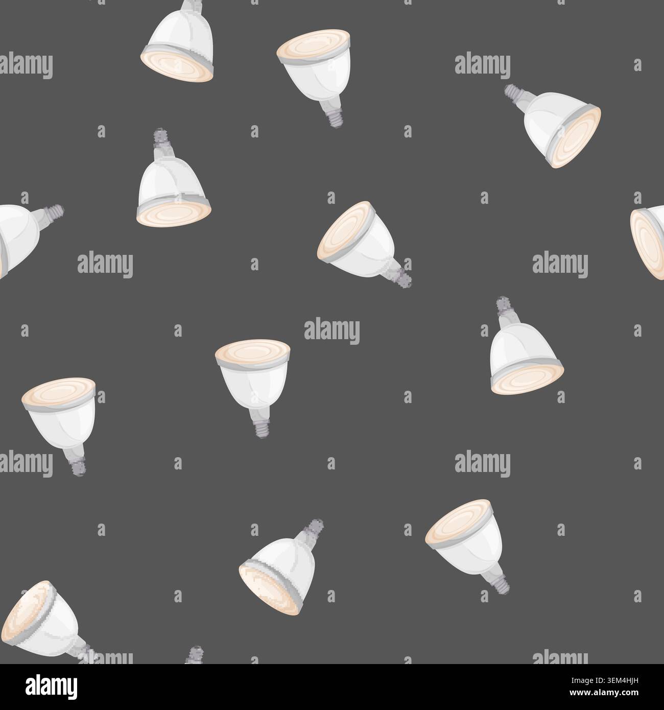seamless pattern app smart light bulb cartoon vector Stock Vector
